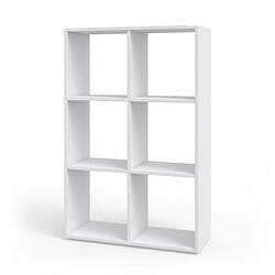 Mpc Etagère bibliothèque blanche 69,8 x 107,9 x 29 cm (lxhxp) 