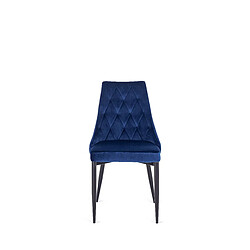 Vivaldi Chaise CORK Bleu Marine Velours