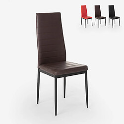 Ahd Amazing Home Design Chaises similicuir rembourrées au design moderne pour restaurant cuisine Imperial Dark, Couleur: Marron