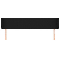 Avis Maison Chic Tête de lit scandinave avec oreilles,meuble de chambre Noir 203x23x78/88 cm Tissu -MN81269