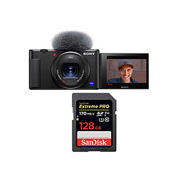 Sony ZV-1 Caméra Noir+SanDisk 128 Go Extreme Pro SDXC UHS-I U3 V30 170 Mo