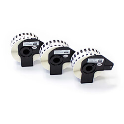 vhbw 3x Rouleau d'étiquettes autocollantes pour Brother P-Touch QL-1050, QL-1050N, QL-1060, QL-1060N, QL-500, QL-500A, QL-500BS comme DK-22214. 