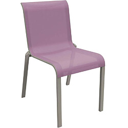 OCEO BY PROLOISIRS Chaises pour l'extérieur en aluminium Cauro taupe, lilas.