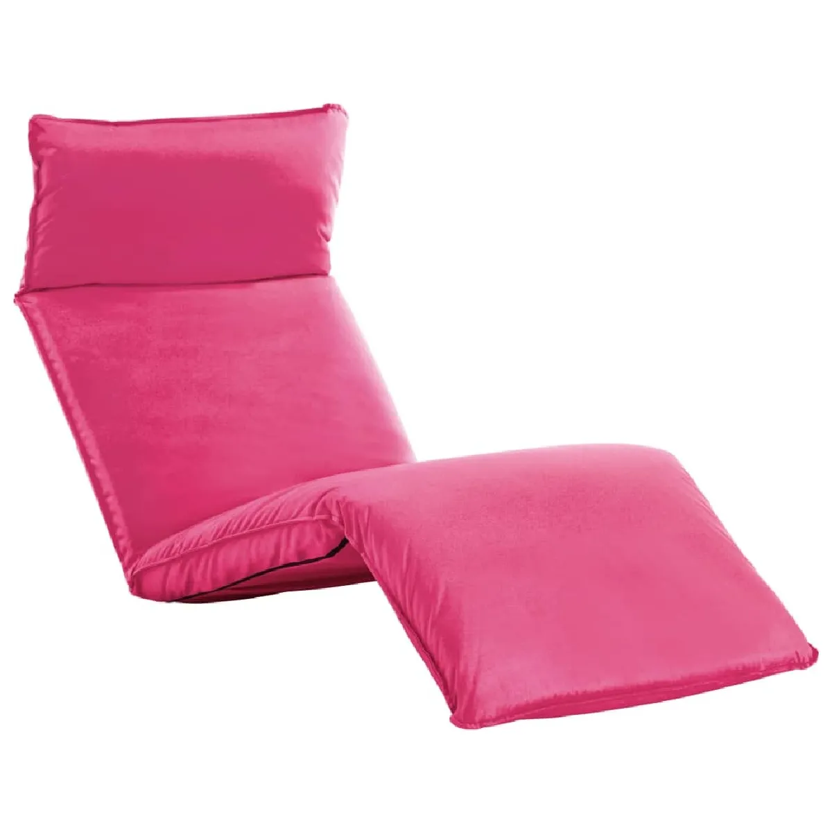 Maison Chic Chaise longue pliable de jardin | Bain de soleil Relax | Transat Tissu Oxford Rose -GKD76952