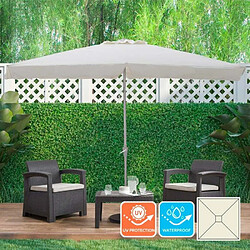 Elios Parasols Parasol de jardin à mât central rectangulaire 3x2 volants Rios Flap