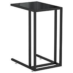 vidaXL Table d'appoint pour ordinateur Noir 50x35x65 cm Verre trempé