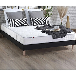 Idliterie Ensemble Matelas 100% latex 3 zones PURE + Sommier - Fabriqué en France Ensemble Matelas 100% latex 3 zones PURE + Sommier - Fabriqué en France Dimensions - 140 x 190 cm, Sommier - Noir