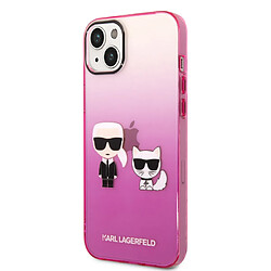 Karl Lagerfeld Coque arrière rigide pour iPhone 14 Plus - Rose