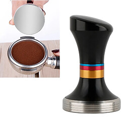 Wewoo Presse à poudre à fond plat en acier inoxydable CoffeeTamper de 58mm avec de café noir