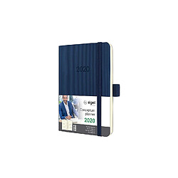 SIGEL C2033 Agenda semainier 2020 Conceptum, couverture souple, 9, 3 x 14 cm, bleu foncé