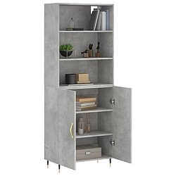 Avis Maison Chic Buffet,Meuble de Rangement,commode pour salon,Cuisine Gris béton 69,5x34x180 cm Bois d'ingénierie -MN89438