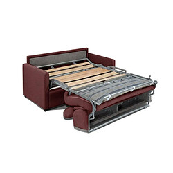 Acheter Inside 75 Canapé convertible LUXIA matelas 16cm système express sommier lattes 140cm microfibre bordeaux