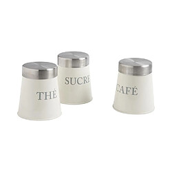 Aubry Gaspard Boîtes de conservation thé sucre café (Lot de 3).