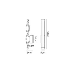 Luminaire Center Applique Sahara marron oxydé Touch Dimmer murale 6W LED 2800K, 420lm, marron oxydé/acrylique givré