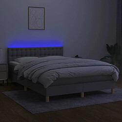 Acheter Sommier à lattes,Cadre à lattes de lit et matelas et LED pour Adulte Gris clair 140x190 cm -MN71855