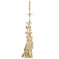 Avis vidaXL Arbre à chat et griffoirs 230-250 cm Empreintes de pattes Beige