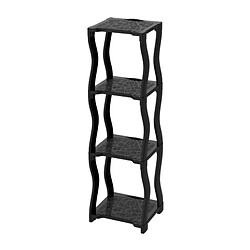 Ac-Deco Etagère - Poker - 35 x 30 x 127 cm - Noir 