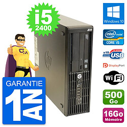 PC HP WorkStation Z210 SFF Core i5-2400 RAM 16Go Disque 500Go Windows 10 Wifi - Occasion