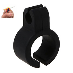 Wewoo 3 PCS Silicone Creative Cigarette Holder Smoking Ring Finger Anti-smoke Black