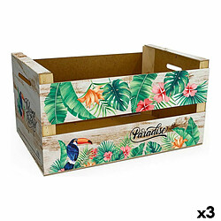 Boîte de rangement Confortime Paradise (3 Unités) (44 x 24,5 x 23 cm) 