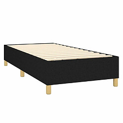 Acheter Maison Chic Lit Adulte - Lit simple Lit à sommier tapissier et matelas moelleux - Meuble de Chambre - Noir 80x200 cm Tissu -MN16297