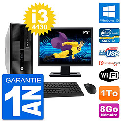 PC Tour HP EliteDesk 800 G1 Ecran 19" i3-4130 RAM 8Go Disque 1To Windows 10 Wifi · Occasion 