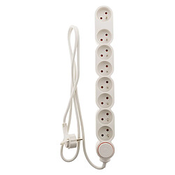 Avis Bloc Home 8 prises 16A 2P+T avec interrupteur et fiche extraplate - Blanc - câble HO5VV-F 3G1 1,5m - Zenitech