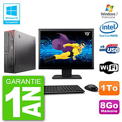 PC Fujitsu Esprimo E520 Ecran 19" G3220 RAM 8Go Disque 1To Graveur DVD Wifi W7 - Occasion