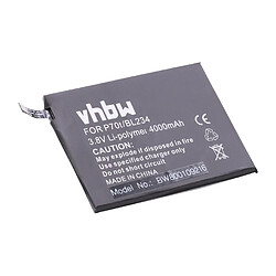 vhbw Li-Polymer Batterie 4000mAh (3.8V) pour téléphone portable, smartphone Lenovo P70t comme BL234. 