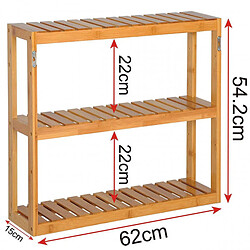 Helloshop26 Étagère sur pied en bambou meuble de salle de bain 19_0000589 pas cher