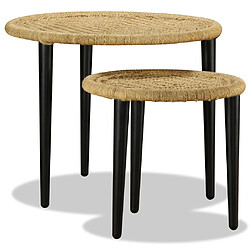 Acheter vidaXL Table basse 2 pcs jute naturelle