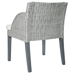 Acheter Maison Chic Chaises à manger avec coussin,Chaise pour cuisine Gris Rotin naturel -MN72311