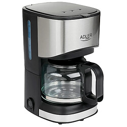 Machine à Café Automatique, 0,7 Litres, 6 Tasses Verrouillage Anti-goutte, 550, Noir/Argent, Adler, AD4407