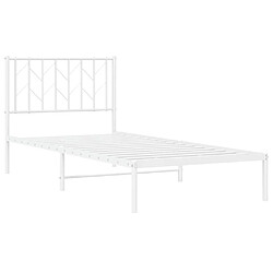 Acheter Maison Chic Cadre/structure de lit métal et tête de lit pour adulte - Lit Moderne Chambre blanc 90x190 cm -MN35461