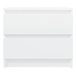 Avis vidaXL Tables de chevet 2 pcs Blanc brillant 50x39x43,5 cm Aggloméré