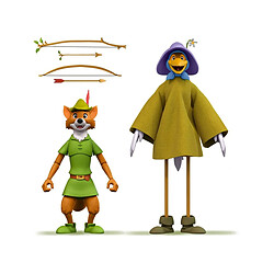 Super7 Robin des Bois - Figurine Disney Ultimates Robin Hood Stork Costume 18 cm