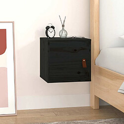 Maison Chic Armoire murale,Meuble de Rangement pour salon,cuisine Noir 31,5x30x30 cm Bois de pin massif -MN41405