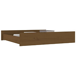 vidaXL Tiroirs de lit 2 pcs Marron miel Bois de pin massif pas cher