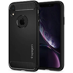 Spigen Sgp Spigen Coque iPhone XR [Rugged Armor] Anti-Choc, Résistante, Souple, Fibre de Carbone, Air Cushion [Noir] Coque Etui Housse pour iPhone XR (6.1 Pouces) (2018) (064CS24871)