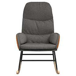 Avis Maison Chic Chaise à bascule | Fauteuil Relax, design moderne Gris foncé Tissu -GKD51279