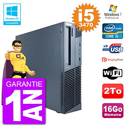 PC Lenovo ThinkCentre M82 SFF i5-3470 RAM 16Go Disque 2To Graveur DVD Wifi W7 - Occasion