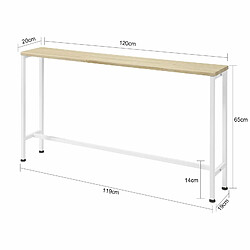 SoBuy FSB19-Z Table Console Table d'appoint Bout de canapé Table d’entrée Cadre et 4 Pieds en Fer