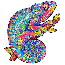 Universal Puzzle en bois en forme de caméléon Puzzle éducatif pour enfants Accueil Jouets Cadeaux Cadeaux 