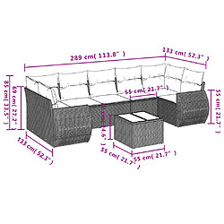 Avis Maison Chic Salon de jardin avec coussins 8 pcs | Ensemble de Table et chaises | Mobilier d'Extérieur beige résine tressée -GKD68781