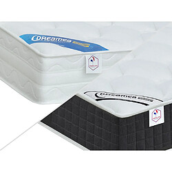 Acheter Vente-Unique Lit électrique de relaxation tout plots + matelas ressorts ensachés et mémoire forme - 2 x 80 x 200 cm - Noir - PHANES de DREAMEA