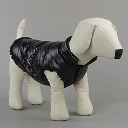 Pet Dog Puppy Cat Chaud Rembourré Coat Down Jacket Vest Vêtements Apparel Noir L