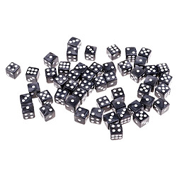 50pcs acrylique dés six faces 12mm d6 dés pour d u0026 d dpg jeu de fête gris