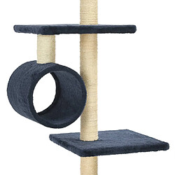 Arbre à chat avec griffoirs,niche pour chat en sisal 260 cm Bleu foncé -MN68973 pas cher