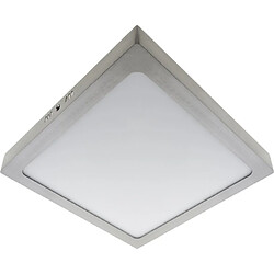 Plafonnier carré PESETA 30x30 1x24W LED 1560lm 4000K 120° C.30xL.30xH3,5cm Nickel