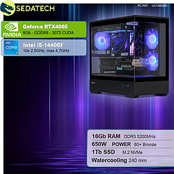 Sedatech PC Gamer V360 • Intel i5-14400F • RTX4060 • 16Go DDR5 • 1To SSD M.2 • sans OS